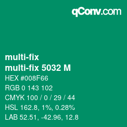 Code couleur: multi-fix - multi-fix 5032 M | qconv.com