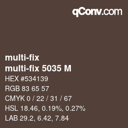 Código de color: multi-fix - multi-fix 5035 M | qconv.com