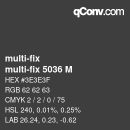 Código de color: multi-fix - multi-fix 5036 M | qconv.com