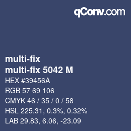 Código de color: multi-fix - multi-fix 5042 M | qconv.com