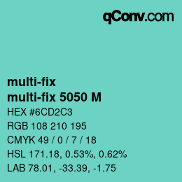 Code couleur: multi-fix - multi-fix 5050 M | qconv.com