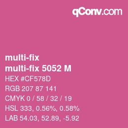 Código de color: multi-fix - multi-fix 5052 M | qconv.com