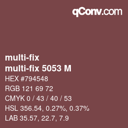 Código de color: multi-fix - multi-fix 5053 M | qconv.com