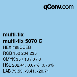 Código de color: multi-fix - multi-fix 5070 G | qconv.com