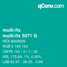 カラーコード: multi-fix - multi-fix 5071 G | qconv.com