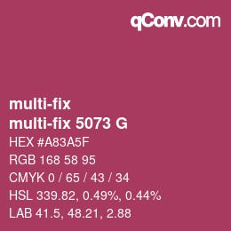 カラーコード: multi-fix - multi-fix 5073 G | qconv.com