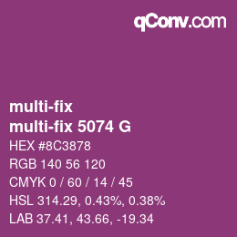 Code couleur: multi-fix - multi-fix 5074 G | qconv.com