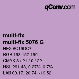 Código de color: multi-fix - multi-fix 5076 G | qconv.com