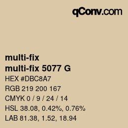 Código de color: multi-fix - multi-fix 5077 G | qconv.com