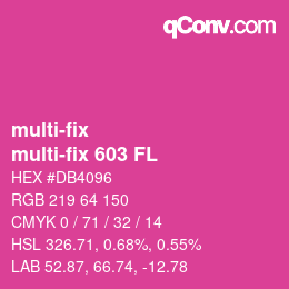 Code couleur: multi-fix - multi-fix 603 FL | qconv.com