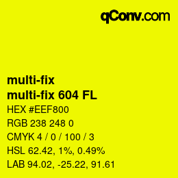 Farbcode: multi-fix - multi-fix 604 FL | qconv.com