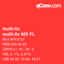 カラーコード: multi-fix - multi-fix 605 FL | qconv.com