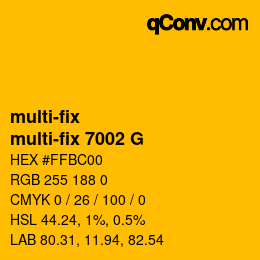 Farbcode: multi-fix - multi-fix 7002 G | qconv.com