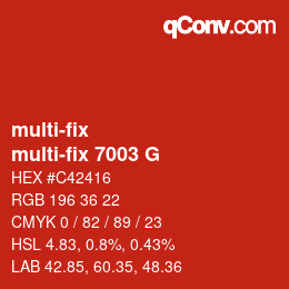 Farbcode: multi-fix - multi-fix 7003 G | qconv.com