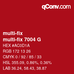 Farbcode: multi-fix - multi-fix 7004 G | qconv.com