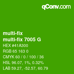 Code couleur: multi-fix - multi-fix 7005 G | qconv.com