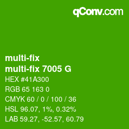 カラーコード: multi-fix - multi-fix 7005 G | qconv.com