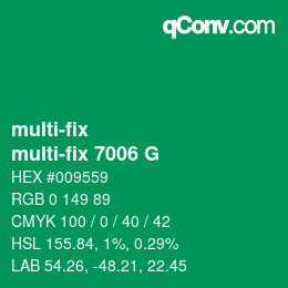 カラーコード: multi-fix - multi-fix 7006 G | qconv.com