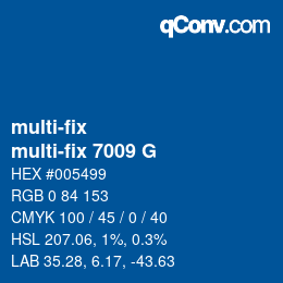 Farbcode: multi-fix - multi-fix 7009 G | qconv.com