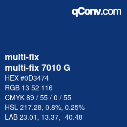 Código de color: multi-fix - multi-fix 7010 G | qconv.com