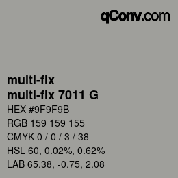 Farbcode: multi-fix - multi-fix 7011 G | qconv.com
