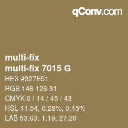 Código de color: multi-fix - multi-fix 7015 G | qconv.com