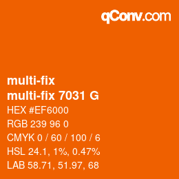 カラーコード: multi-fix - multi-fix 7031 G | qconv.com