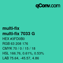 カラーコード: multi-fix - multi-fix 7033 G | qconv.com