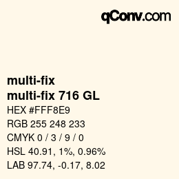 Farbcode: multi-fix - multi-fix 716 GL | qconv.com