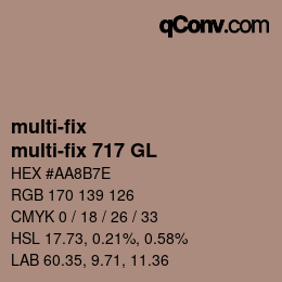 Code couleur: multi-fix - multi-fix 717 GL | qconv.com