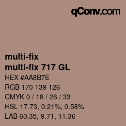 カラーコード: multi-fix - multi-fix 717 GL | qconv.com