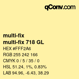 Código de color: multi-fix - multi-fix 718 GL | qconv.com