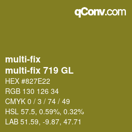 Farbcode: multi-fix - multi-fix 719 GL | qconv.com