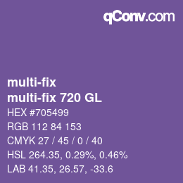 Código de color: multi-fix - multi-fix 720 GL | qconv.com