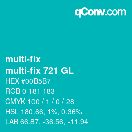 カラーコード: multi-fix - multi-fix 721 GL | qconv.com