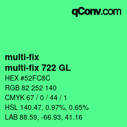 Código de color: multi-fix - multi-fix 722 GL | qconv.com