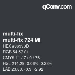 Código de color: multi-fix - multi-fix 724 MI | qconv.com