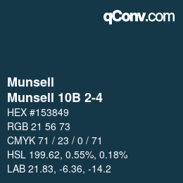 Color code: Munsell - Munsell 10B 2-4 | qconv.com