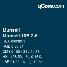 Color code: Munsell - Munsell 10B 2-6 | qconv.com