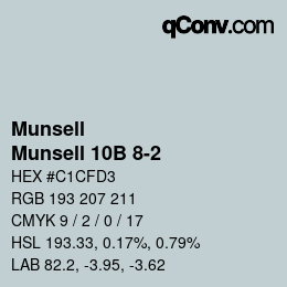 カラーコード: Munsell - Munsell 10B 8-2 | qconv.com