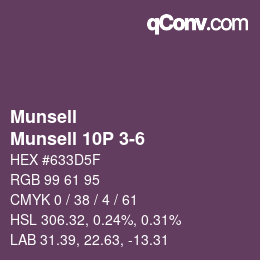 Color code: Munsell - Munsell 10P 3-6 | qconv.com