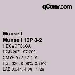 Color code: Munsell - Munsell 10P 8-2 | qconv.com