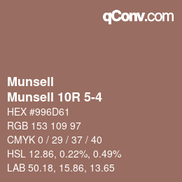 Color code: Munsell - Munsell 10R 5-4 | qconv.com
