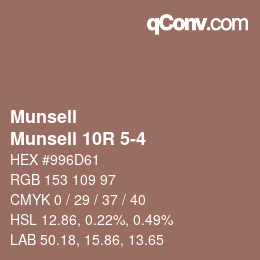 Color code: Munsell - Munsell 10R 5-4 | qconv.com