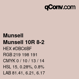 Color code: Munsell - Munsell 10R 8-2 | qconv.com