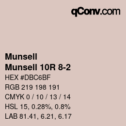 Code couleur: Munsell - Munsell 10R 8-2 | qconv.com
