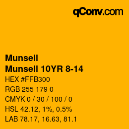 Color code: Munsell - Munsell 10YR 8-14 | qconv.com