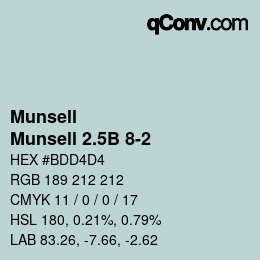 カラーコード: Munsell - Munsell 2.5B 8-2 | qconv.com