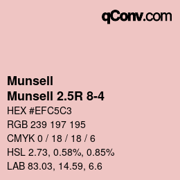 カラーコード: Munsell - Munsell 2.5R 8-4 | qconv.com