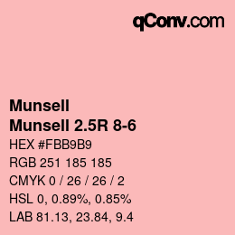 カラーコード: Munsell - Munsell 2.5R 8-6 | qconv.com